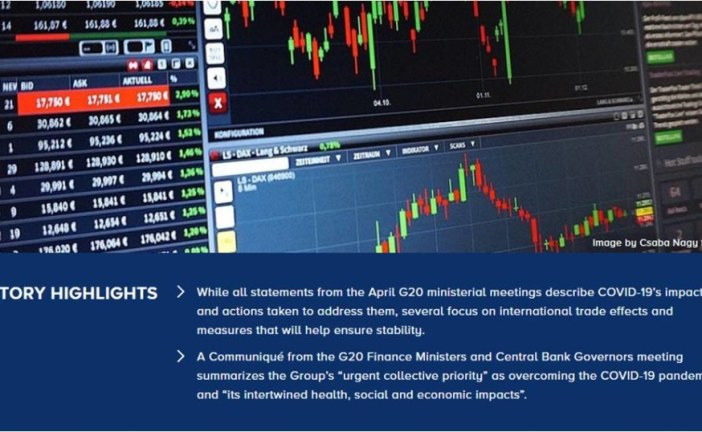 Virtual G20 Ministerial Events Spotlight COVID-19, Trade Impacts