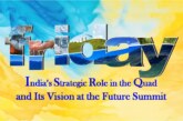 India’s Strategic Role in the Quad and Its Vision at the Future Summit