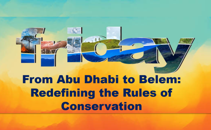 From Abu Dhabi to Belem: Redefining the Rules of Conservation
