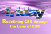 Redefining CSR through the Lens of ESG